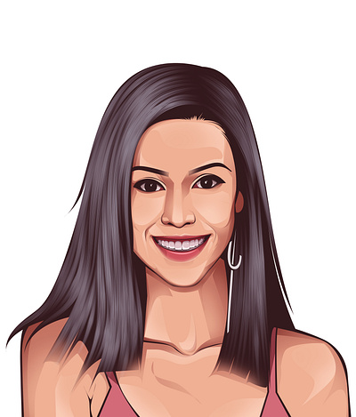 Beautiful Girl Vector Portrait digitalart illustration vectorart vectorimages