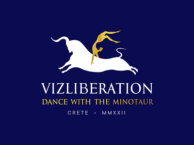 Event Branding - Vizliberation astrato brand design bull design bull logo bull sticker design crete crete design greece greece logo greek design greek logo logo design stamp design sticker design vizlib vizliberation