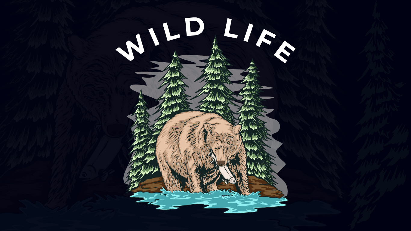 Wild Life Vintage Retro Design Logo 3d animation branding business logo design company logo design flat logo graphic design illustration logo motion graphics retor ui vector vector illustrations vector logo vintage vintage line logo vintage retro design vintage retro logo