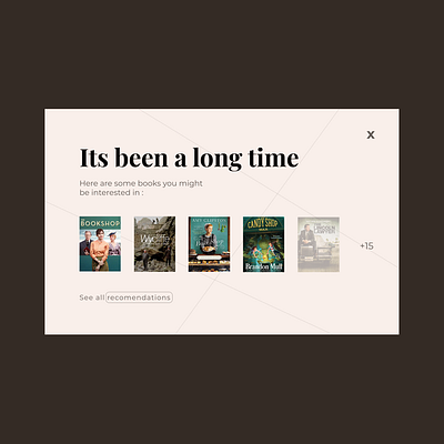 Daily UI : 016 Pop-Up / Overlay books daily ui daily ui challenge elegant minimalist modal overlay pop up serif ui ui challenge