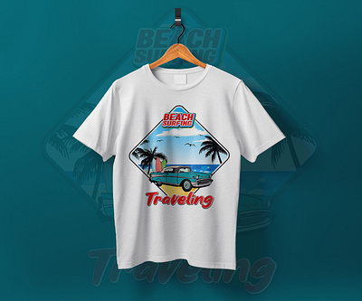 Summer T-shirt Design With Vintage Car branding t shirt design creative t shirt design custom tshirt graphic design minimalist design summer summer t shirt summer t shirt design summertime t shirt design tshirt design tshirt designs tshirts typography typography design typography t shirt design