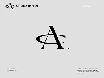 Attessa Capital ac brand branding capital design designer logo luxury monogram simple sladoje sophisticated