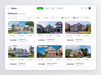 Real estate web app website application buy home buy house buy property find home product real estate rent home rent house rent property ui ui design uiux ux ux design web web app web application web interface design website