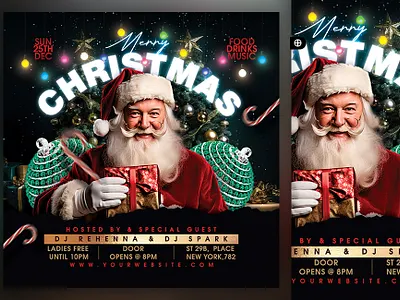 Christmas christmas christmas eve christmas flyer christmas party christmas template graphic design merry christmas santa