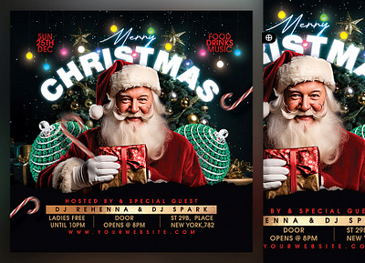 Christmas christmas christmas eve christmas flyer christmas party christmas template graphic design merry christmas santa