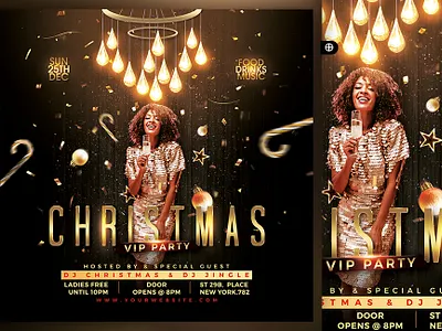 Christms Flyer chrisatmas template christmas christmas flyer christmas party christmas party flyer elegant christmas golden christmas merry christmas