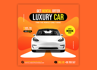 Social Media Banner For Car Rental ads banner car design graphic discount luxury offer psd rent social media banner template