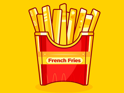 French Fries Illustrations Design branding design french food ilustrations french fries illustrations fries illustrations graphic design illustration life illustrations life style logo logo design minimal people illustrations ui ux vector web