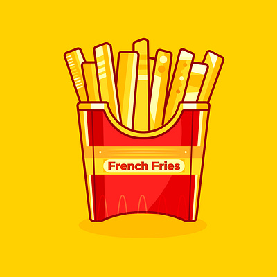 French Fries Illustrations Design branding design french food ilustrations french fries illustrations fries illustrations graphic design illustration life illustrations life style logo logo design minimal people illustrations ui ux vector web