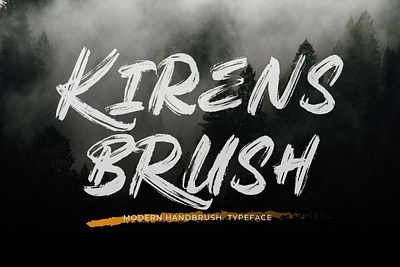 Kirens - Modern Brush Font textured font