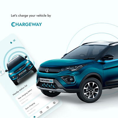 Chargeway - Electric charging station finding application elerctric mobile app ui ux