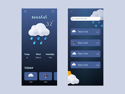 Weather app ui