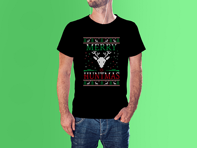 Christmas hunting t-shirt design apparel branding christmas christmas day christmas t shirt deer design festival graphic design gun hunting illustration jumper merchandise merry huntmas t shirt design trendy typography ugly unique