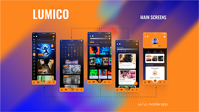 LUMICO | UX/UI design | Mobile app screens graphic design mobila application mobile app ui ux uxui uxui design web web design