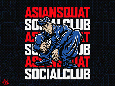 ASIAN SQUAT SOCIAL CLUB art artwork graphic design illustration magical vector