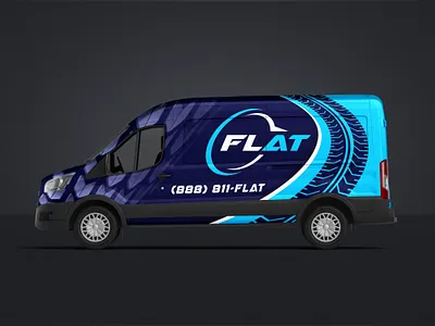 Flat Tyre Company Van Wrap Design adobe illustrator automotive branding car design car graphics car wrap decal design ford graphic design livery nissan truck van wrap vector vehicle branding vehicle wrap vinyl wrap design wrapping