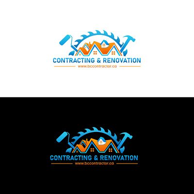 Contracting & Renovation Logo branding design illustration logo typography ui ux vector