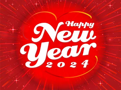 Free Vector Happy New Year Firework Background lettering