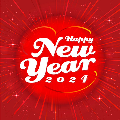 Free Vector Happy New Year Firework Background lettering