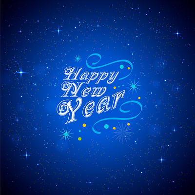 Free Vector Happy New Year Lettering Background lettering