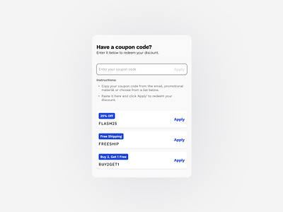 Daily UI Challenge | Redeem Coupon auto layout daily ui daily ui 61 daily ui challenge design figma figma auto layout redeem coupon ui ui design