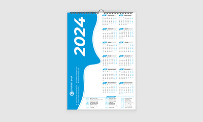 Calendar Design, 2024 branding calendar calendar design design graphic design holiday illustration logo wall calendar design
