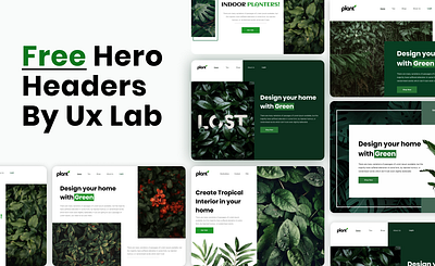 UI - Figma Web Design UI kit 3d agency animation branding design graphic design hero section illustration landing page logo plant landing hero ui uikit website