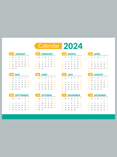 Free Vactor Corporate Calendar Design Template 2030 holiday calendar background branding graphic design modern calendar