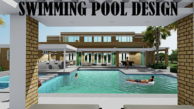 SWIMMING POOL DESIGN IN THE YARD 3d animation swimming pool swimming pool design