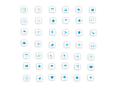 41 sets of file interface icons line