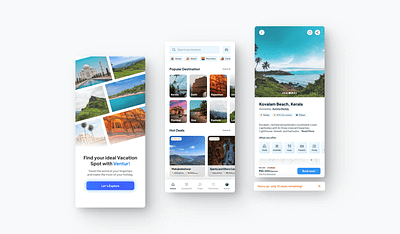 Ventur: Uncover Top Destinations! app design destination explorer mobiledesign travel travelapp travelling trip ui vacationapp wanderlust