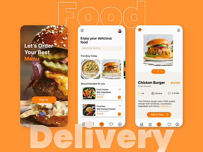 Food Delivery App Design app design ui ux