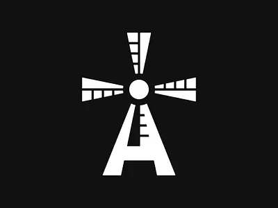 Windmill Letter A Logo branding company brand logo company branding design graphic design logo modern vector