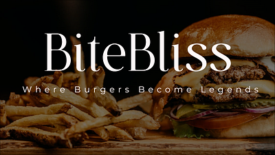 BITEBLISS Burgers branding burgers design food ui uiux ux