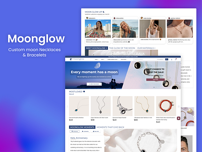 Moonglow: Embrace the Magic of Lunar Elegance 🌙 UI UX redesign branding design ui ux