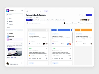 Task management app attlasian brand clean clickup color dashboard design elements interface jira minimal task task management trello ui userinterface ux web webdesign