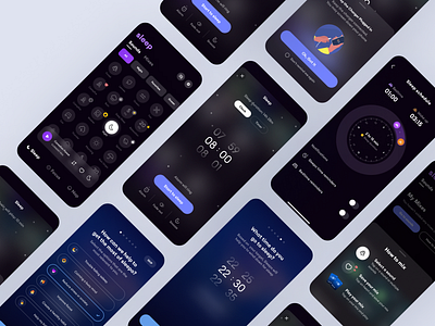 Sleepo - Sleep Sounds Mobile App app design mobile sleep ui ux