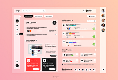 Dashboard Design - Alternative Version admin app branding dashboard design figma interface project management ui uiux web app