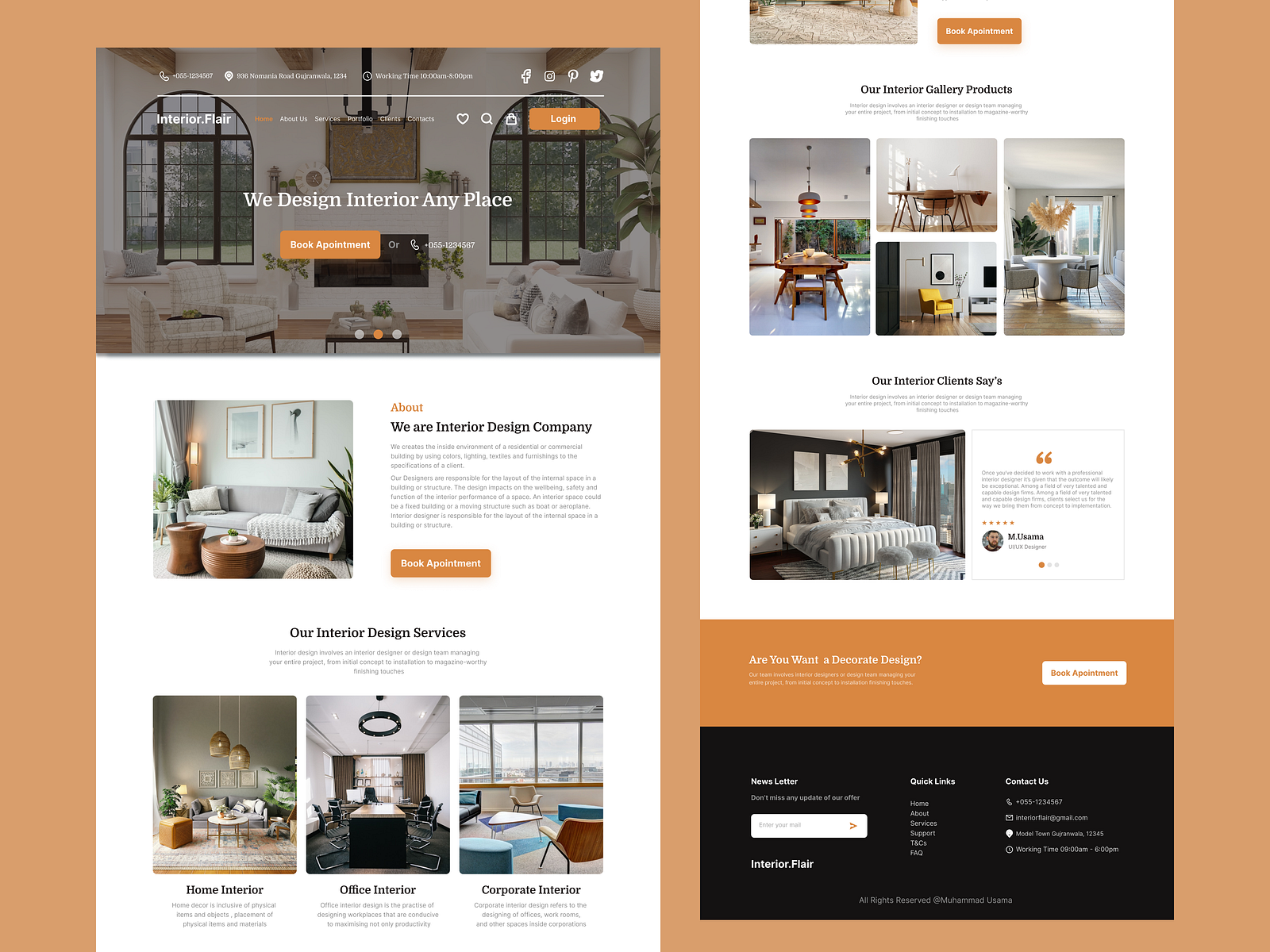 UI Concept for an Interior Design Website by Muhammad Usama on Dribbble