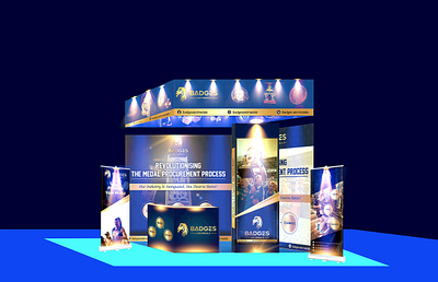 Display Booth for business Conference - Badges & Medals banners standees business conference display business display complete display booth design display booth event branding display booth