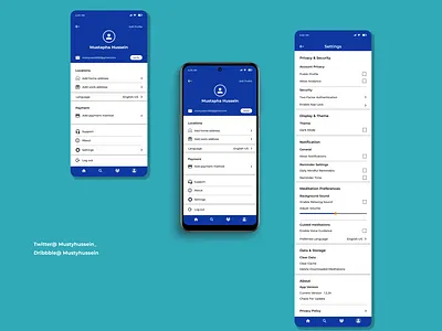 Profile Page And Settings Page dailyui