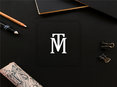 TM Monogram Logo 3d animation brand branding design drawing graphic graphic design icon illustration letter logo logos motion graphics ui
