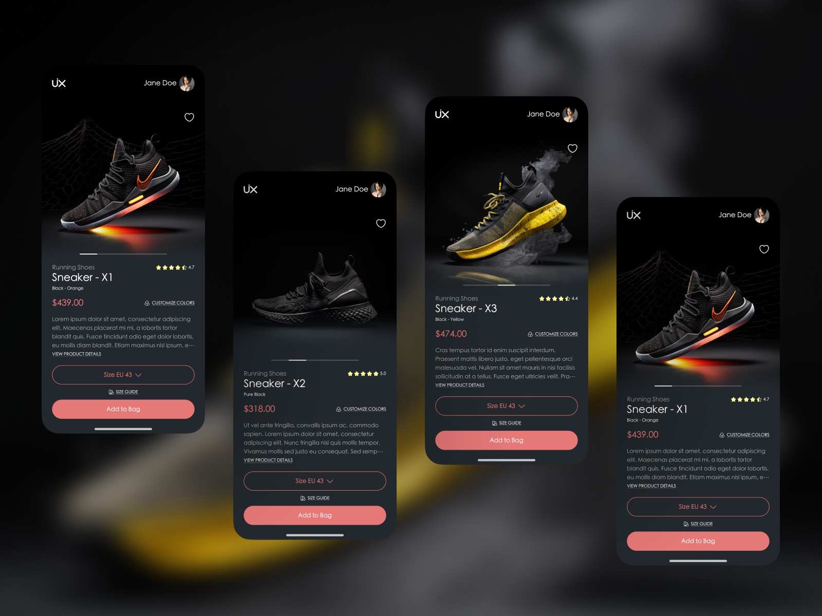 sneakers app on computer