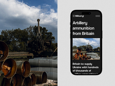 Militarnyi - Ukraine Military Website behance concept design figma graphic design militarnyi mobile mobile app news ui ukraine ux war weapon web web design