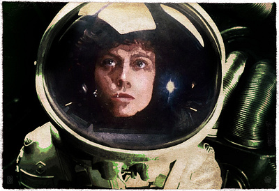 Ripley alien alternative movie poster illustrator painter photoshop portrait procreate ripley xenomorph