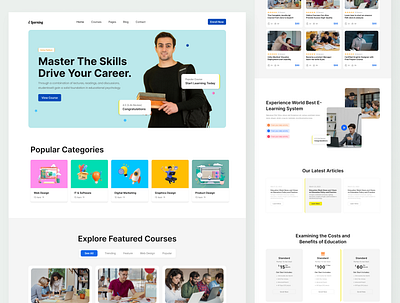E-Learning Landing Page branding design develop e learning e learning landing page e learning website education landingpage logo product skill skill landing website ui website