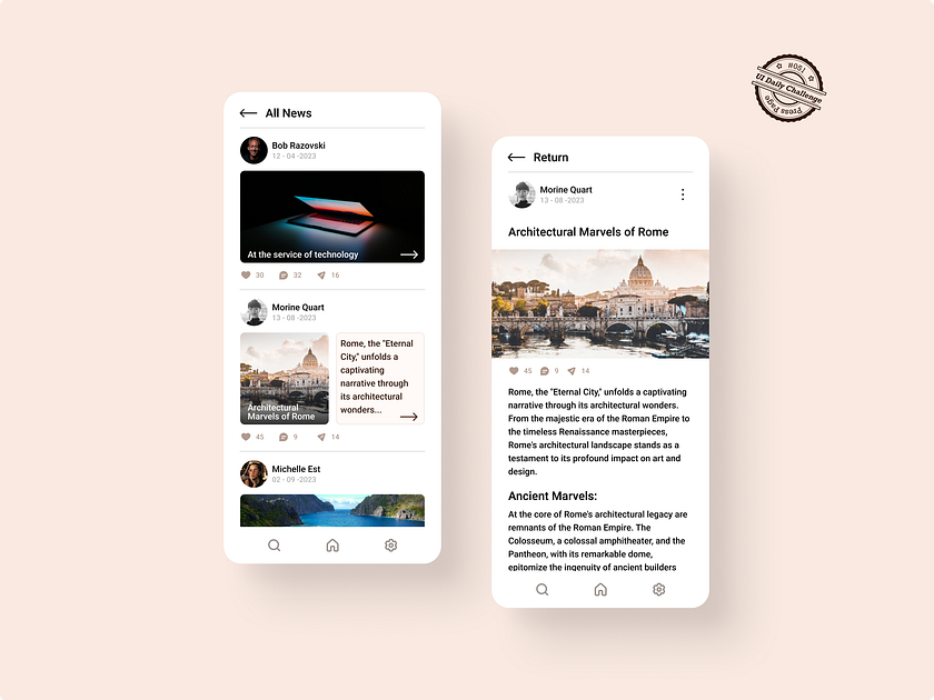 Blog UI designs, themes, templates and downloadable graphic elements on ...