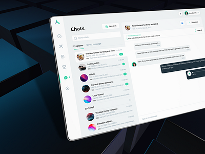 Chats | YourCoach Health 3d chat chats ui web yourcoach