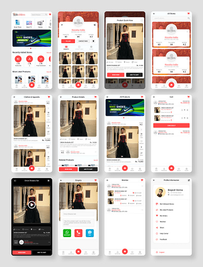 Social eCommerce App design figma app ui