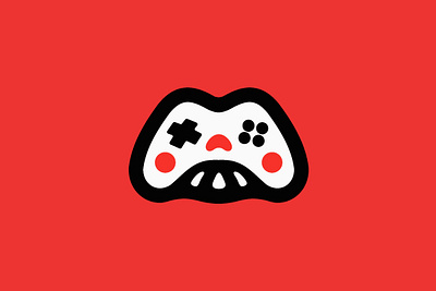 Game Clown Logo circus clown comedy controller entertain esport game console gaming joystick laughter player show